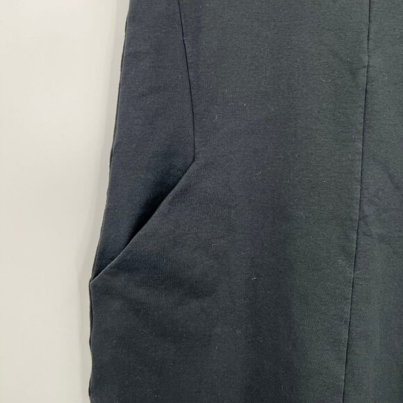 Eileen Fisher Black Zip Front Pocket Tank Mini Dress | Size XS - Picture 5 of 8